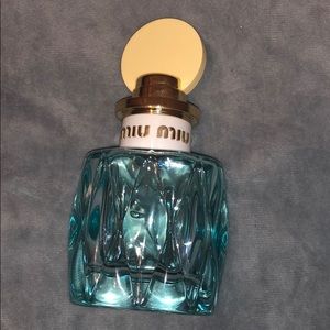 Miu Miu L’eau Bleue 1.7 oz 75-80% full